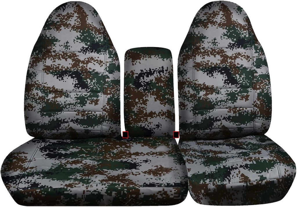 Camo Truck Seat Covers Gray W6908