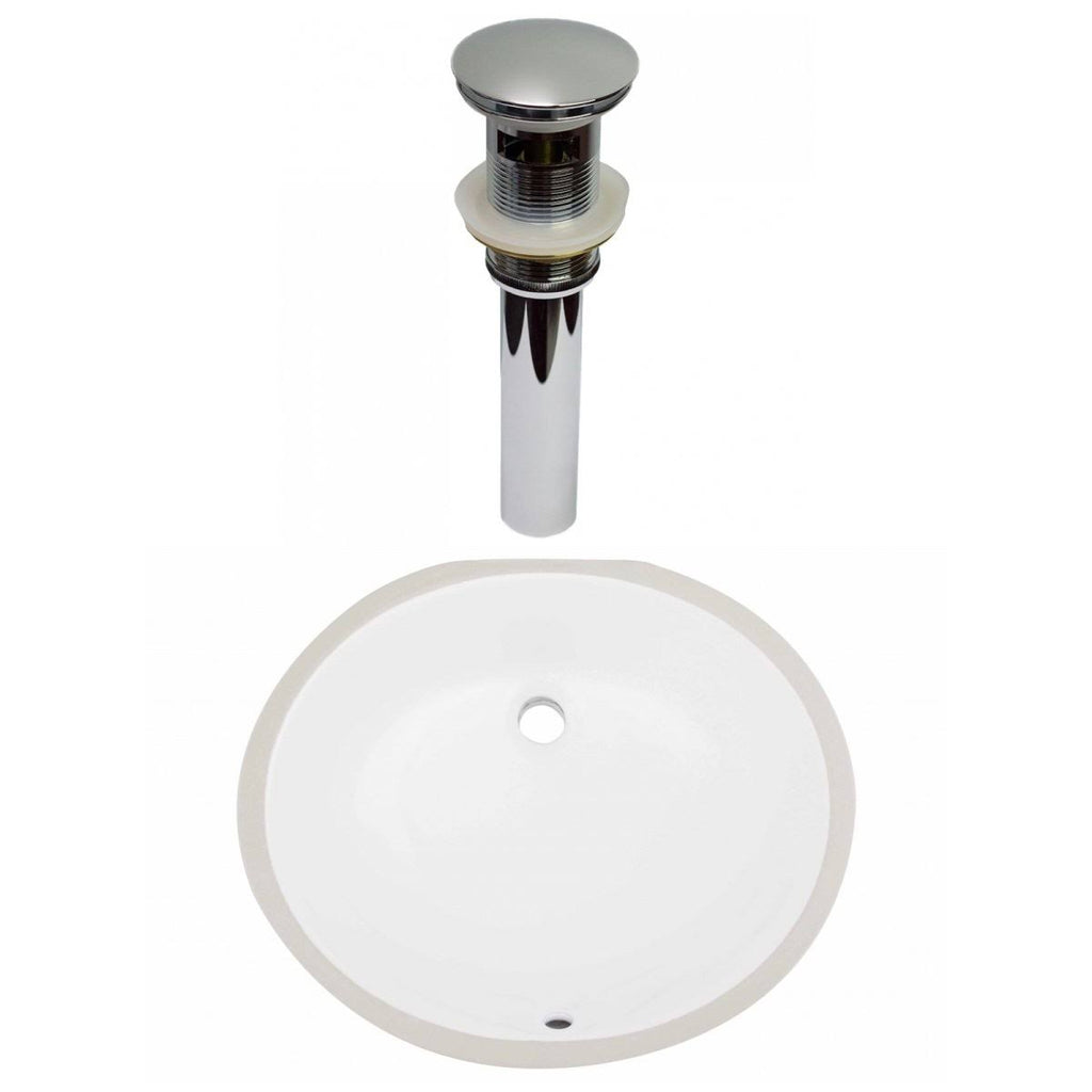 Oval Undermount Sink Set in White R1865