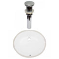 Oval Undermount Sink Set in White R1865