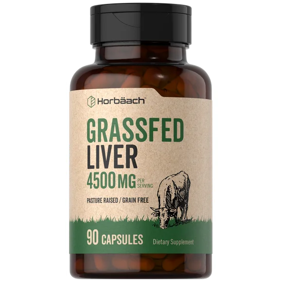90 Capsules Grass Fed Beef Liver Supplement Y573
