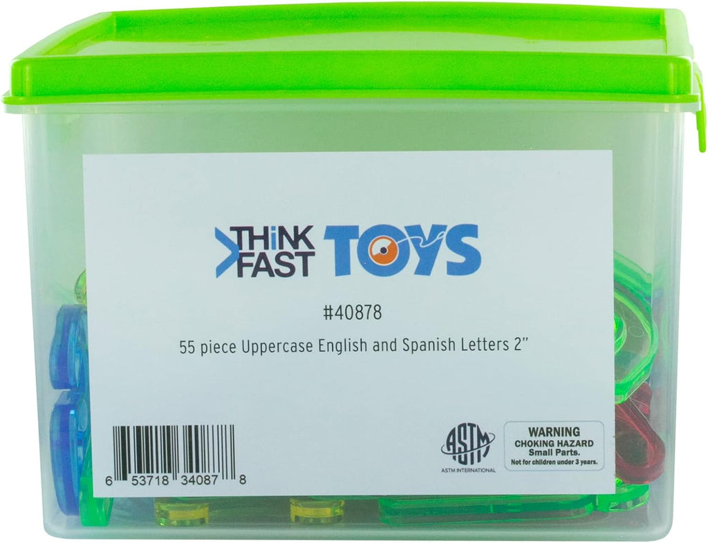 Translucent Acrylic Upper Case Letters in Assorted Colors U726