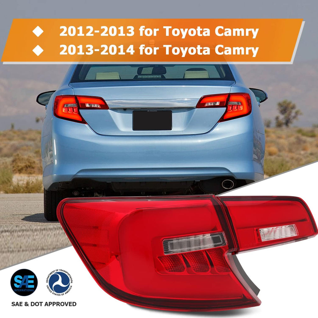 Tail Light Assembly Black Housing Red Lens E4434