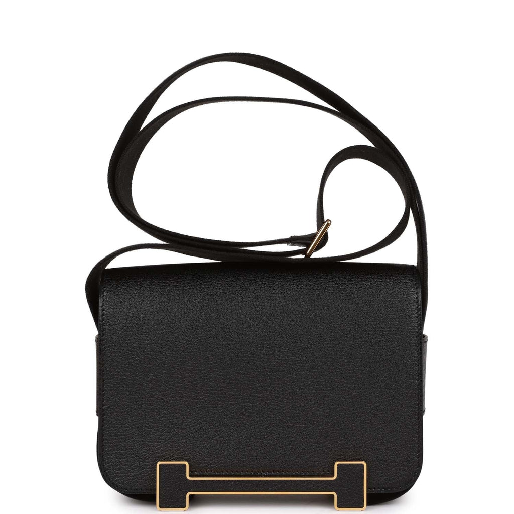 Black Chevre Gold Hardware Geta K830484
