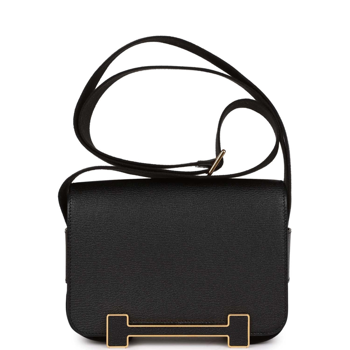 Black Chevre Gold Hardware Geta K830484