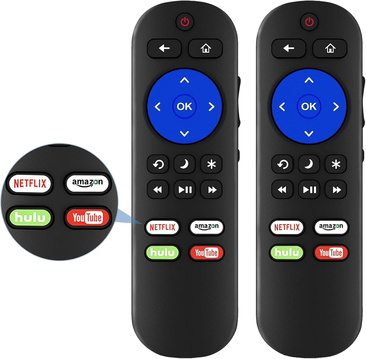 Pack of 2 Universal Remote for Roku TV F68876
