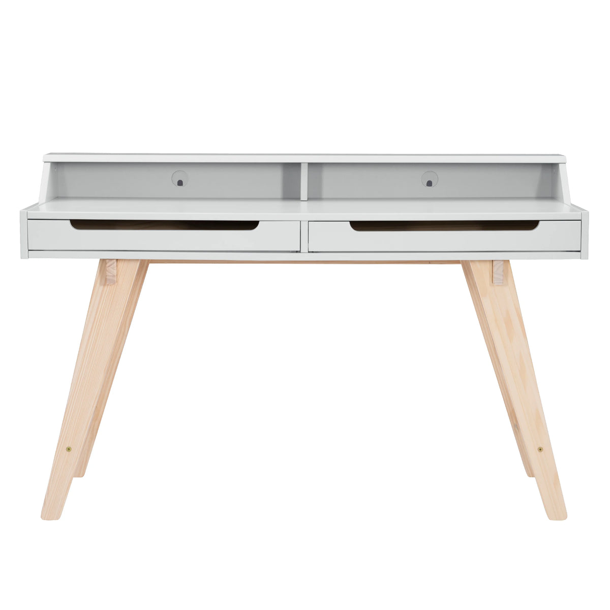 2-Drawer Desk, Natural and White Finish U17644