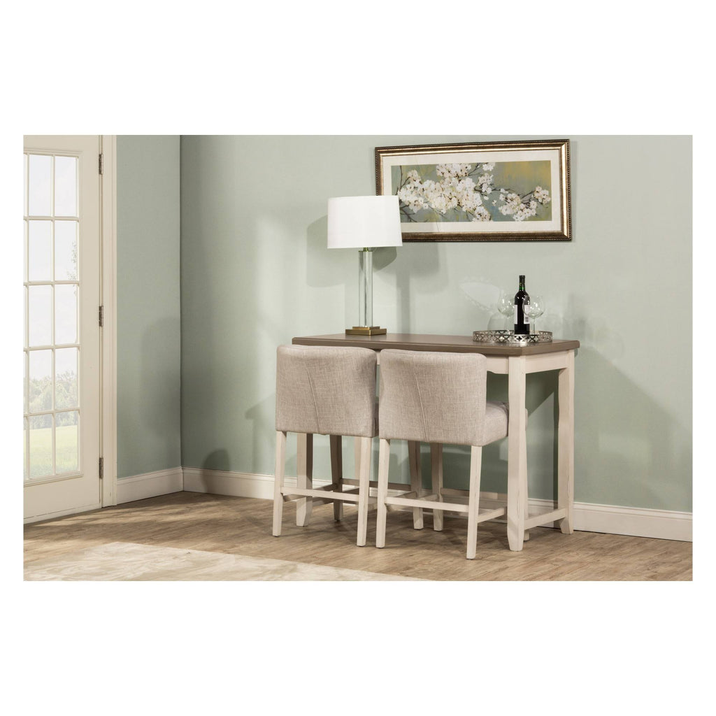 3-Piece Counter Height Side Dining Set with Wing Arm Stools L46061