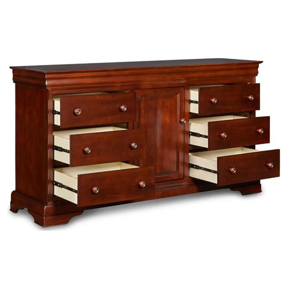 Solid Wood Engineered Wood Dresser in Cherry L7028