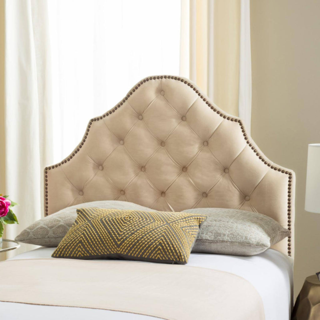 White King Tufted Velvet Headboard Q8584