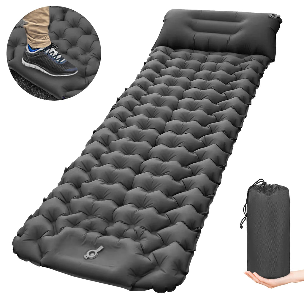 Ultralight Inflatable Camping Sleeping Pad with Pillow I2768