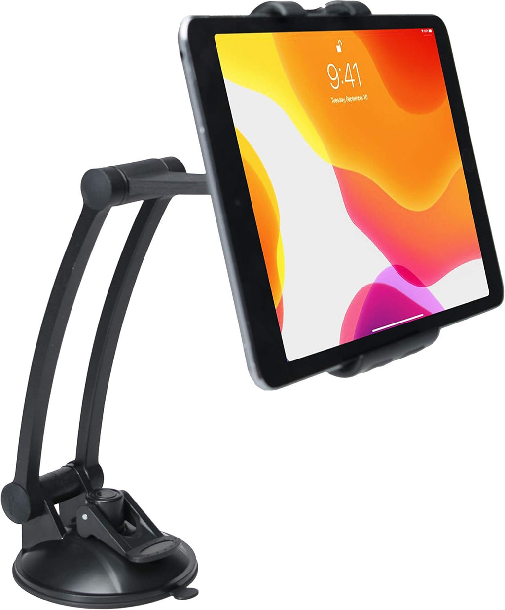 Black Heavy-Duty Metal Desk Organizer Bundle with Keyboard Tray R885636