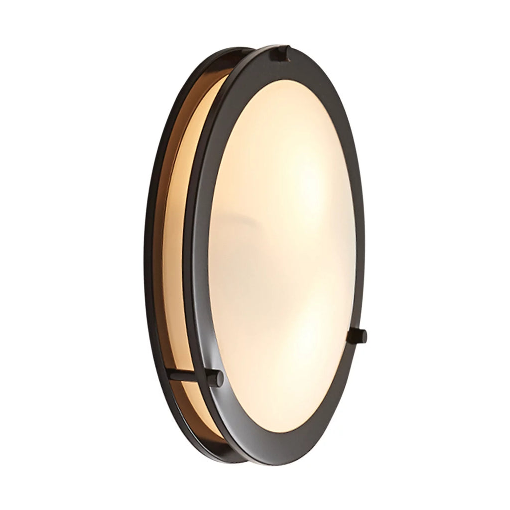 12" Bronze Flushmount Ceiling Light with Glass Shade U901
