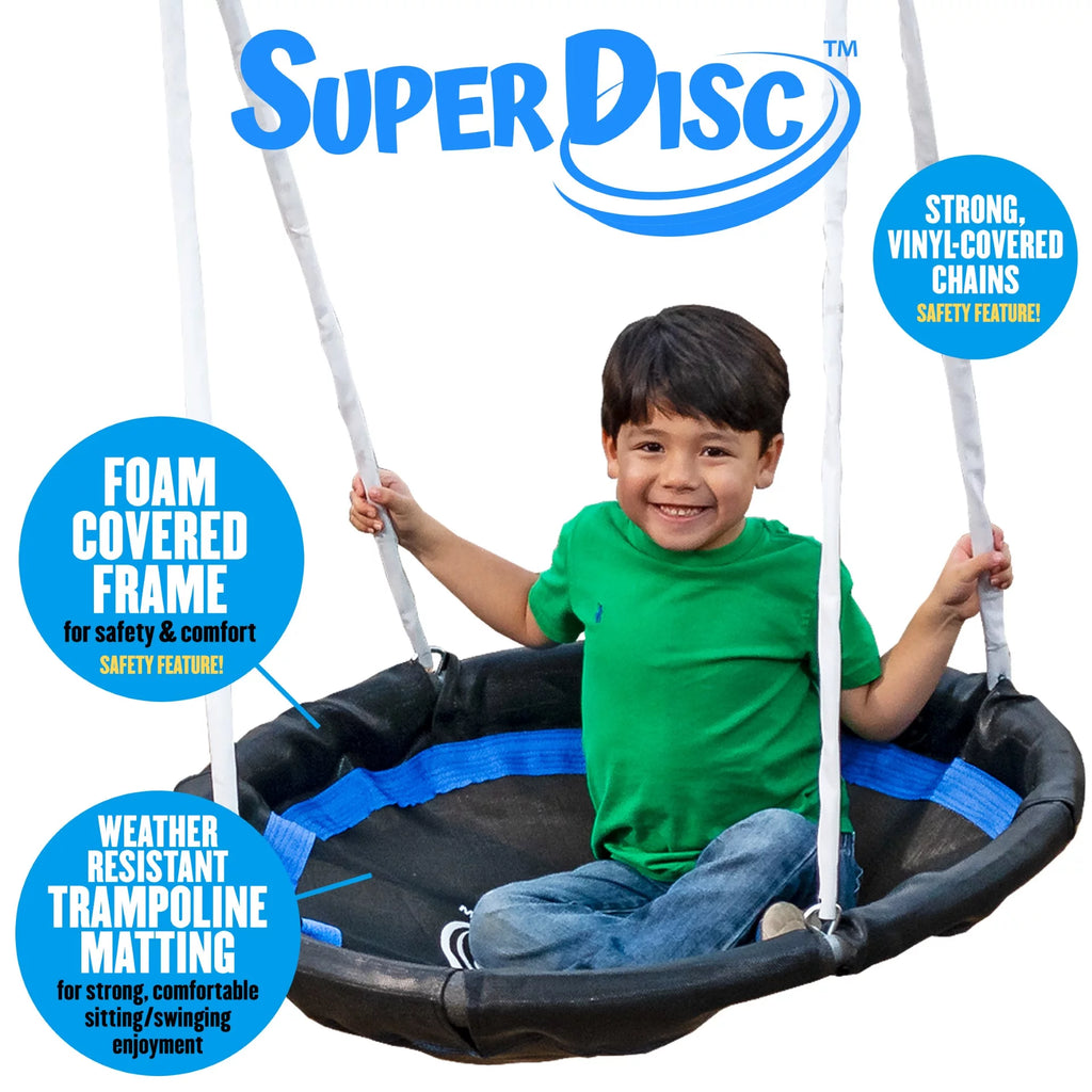 Metal Swing Set with 2 LED Swing Seats, Disc Swing & Wave Slide O923