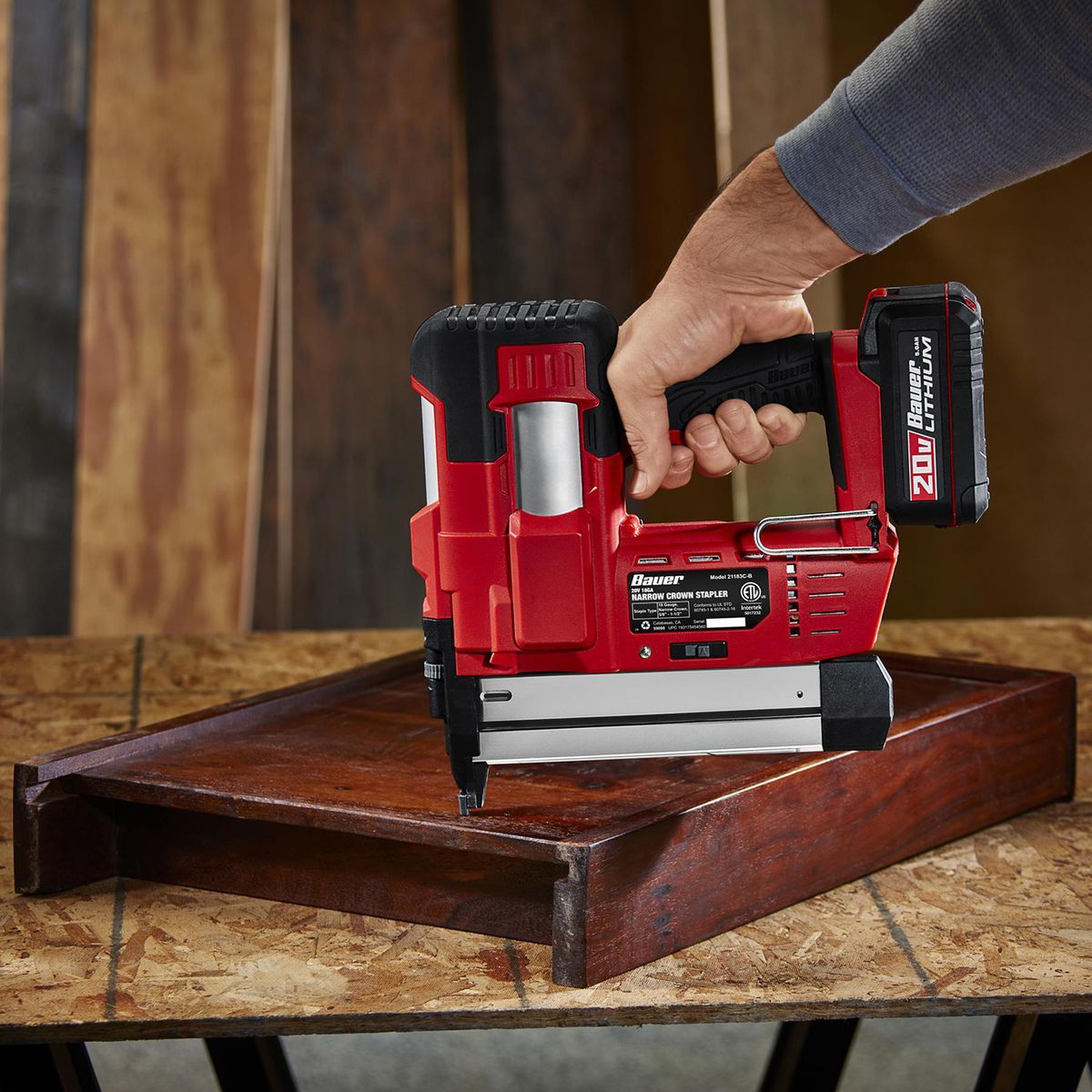 20V Cordless 18 Gauge Narrow Crown Stapler C64509