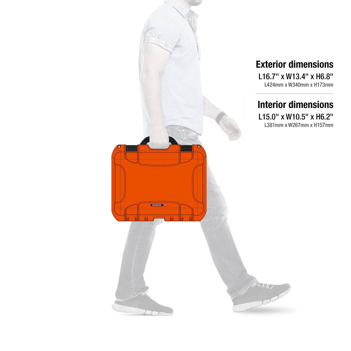 Orange Case with Padded Dividers D9298