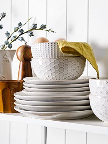 12 PCS Ceramic Dinnerware Set Arctic White M272100