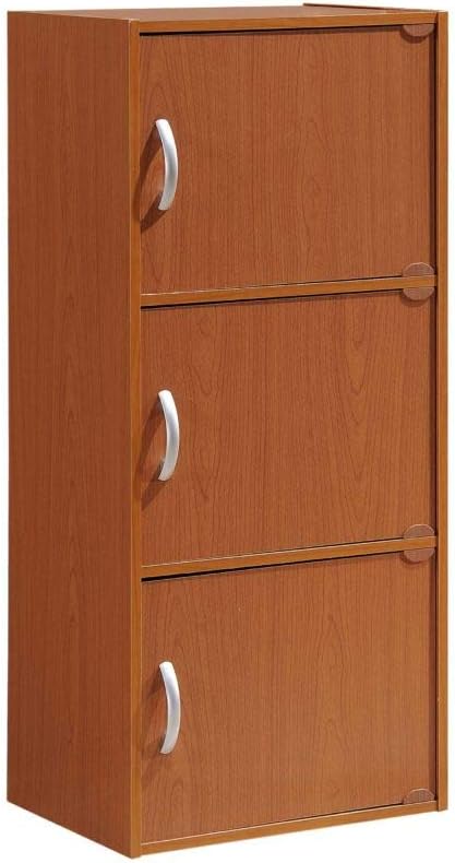 3-Shelf Black Bookcase Cabinet G395
