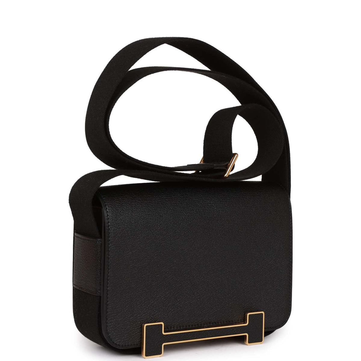 Black Chevre Gold Hardware Geta K830484