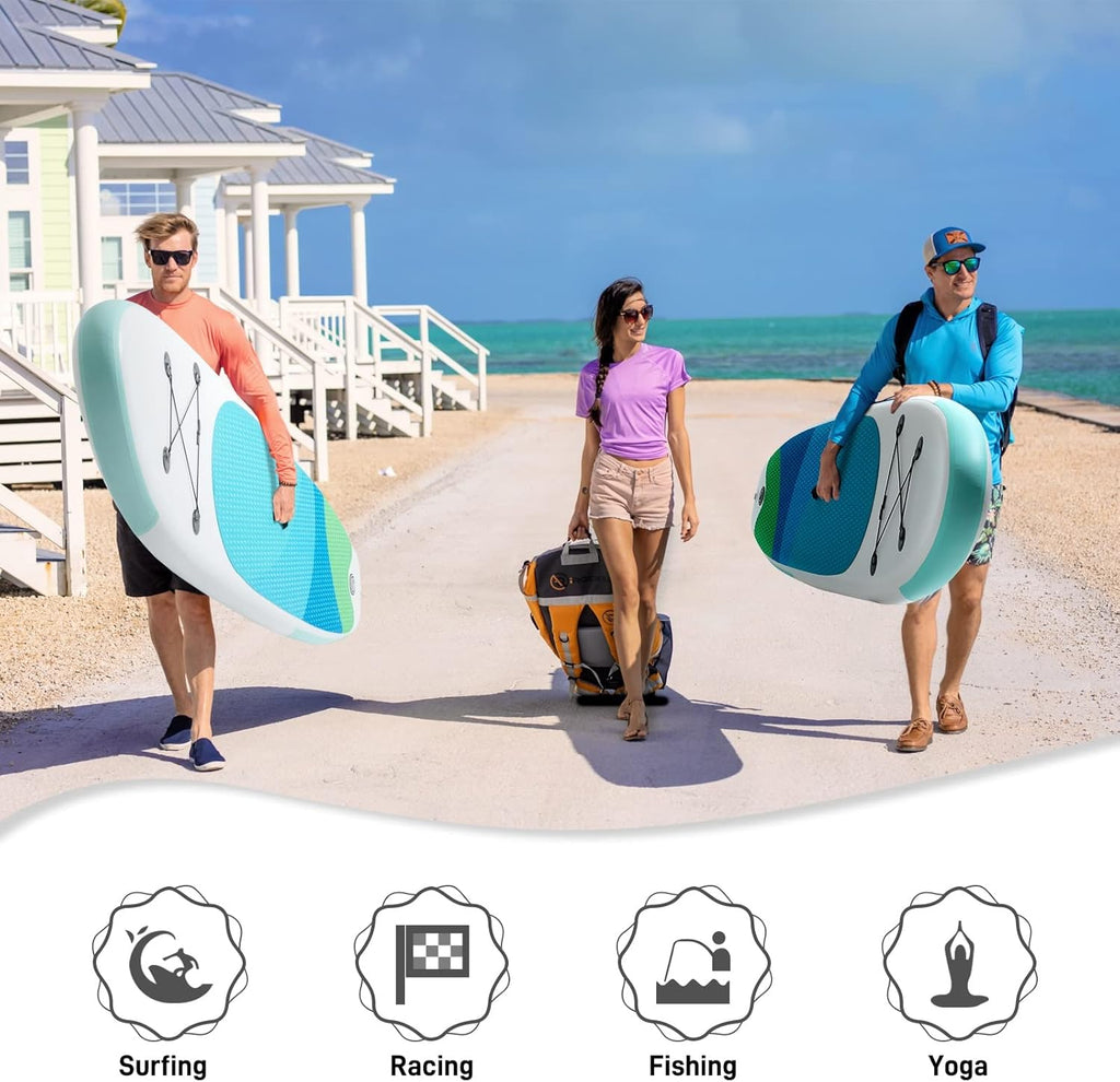 Inflatable Stand Up Paddle Board with Adjustable Paddle, Pump, Leash & Carry Bag E667