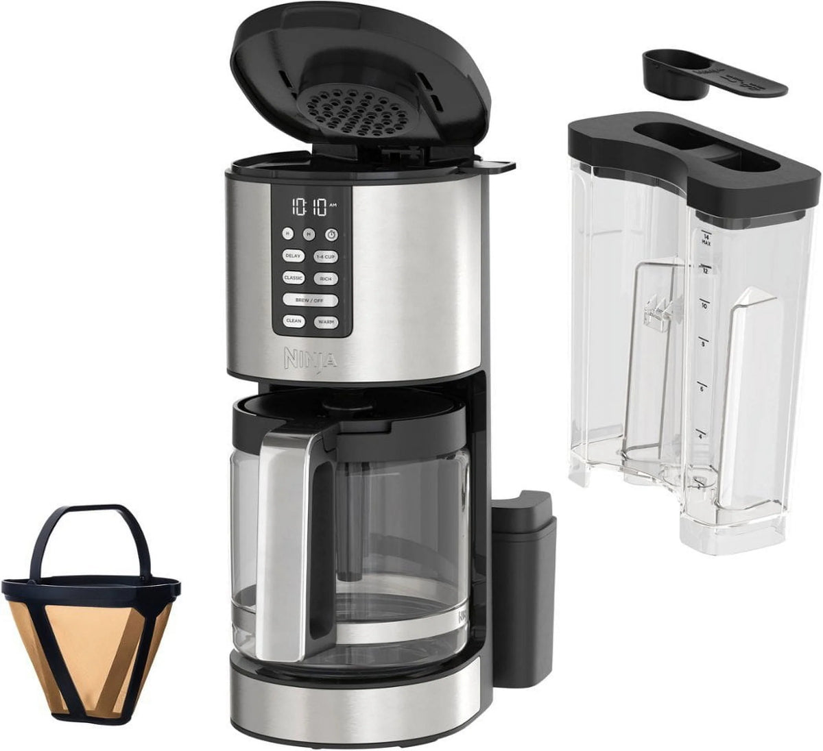 14-Cup Programmable Coffee Maker with Glass Carafe and Permanent Filter Q9373