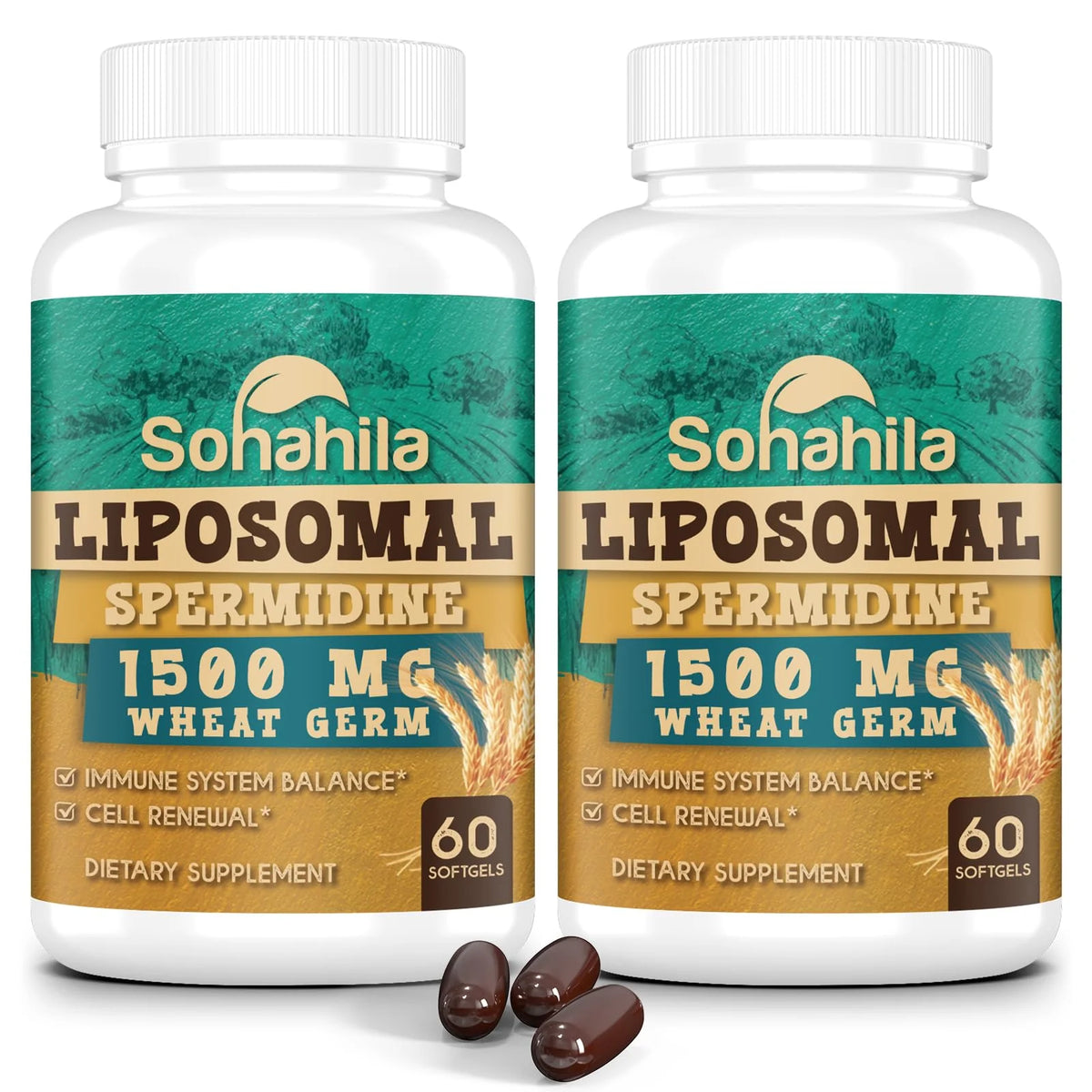 15mg Liposomal Spermidine 1500mg Wheat Germ Extract Softgels A9178
