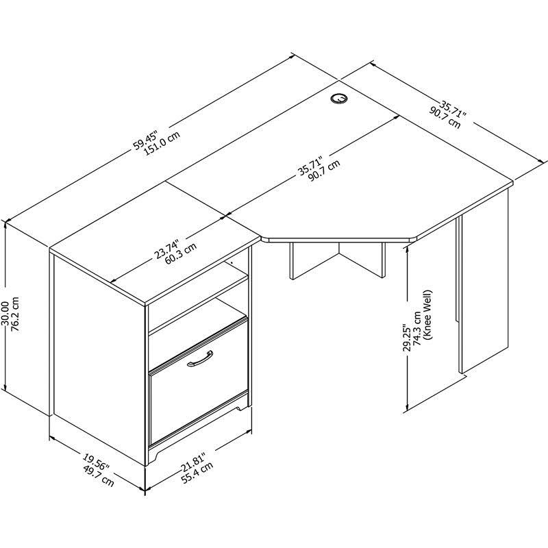 Heather Gray Corner Desk G1982