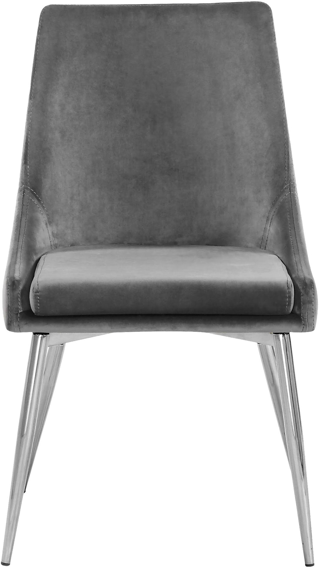 Grey Velvet Dining Chair Set of 2 G45386