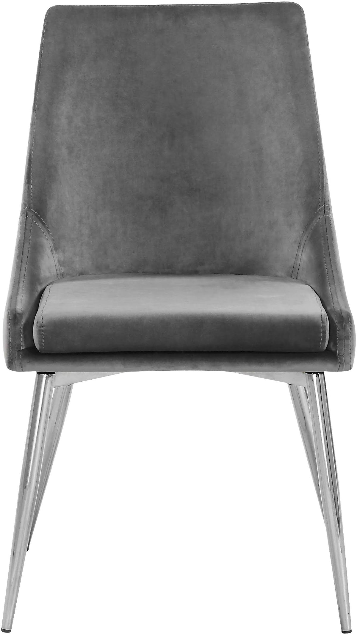 Grey Velvet Dining Chair Set of 2 G45386