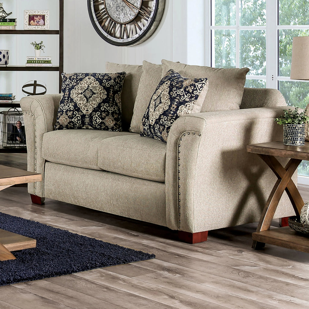 Transitional Upholstered Loveseat M46156