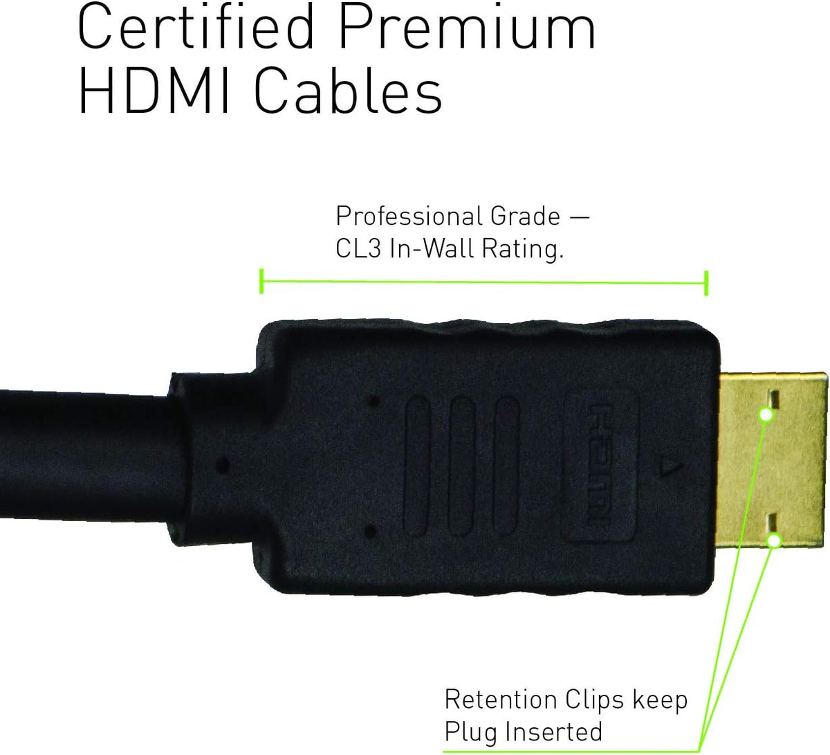 In Wall TV Power Kit with HDMI, White, 6ft Length, Pack of 2 O791