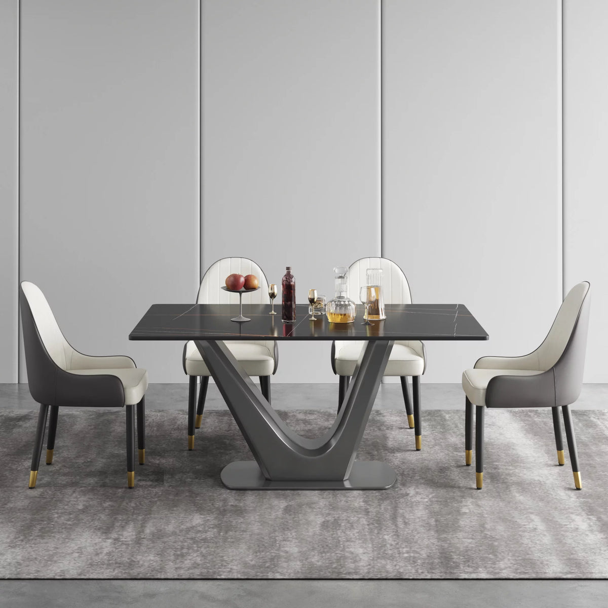 63" Sintered Stone Dining Table for 6 Person E3623