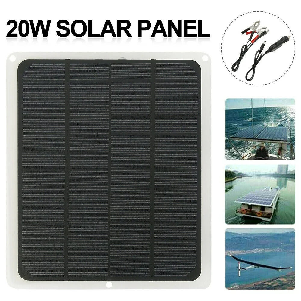 20W Solar Panel 12V Battery Charger W53767