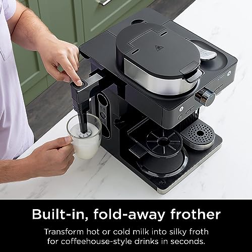 Espresso & Coffee Maker with Built-in Frother, Black B8349