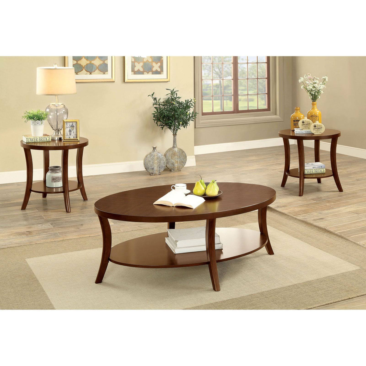 3 Piece Open Shelf Coffee Table Set A899