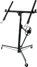 11FT 150LB Drywall Lifter Panel Hoist with Rolling Caster (Yellow) Q4802