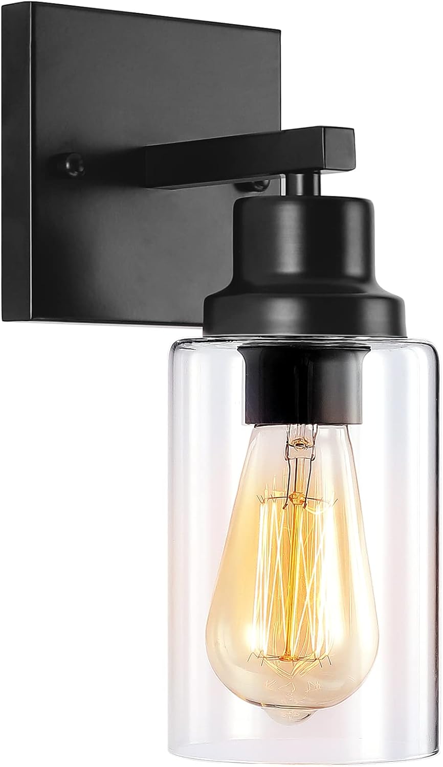 3-Light Black Wall Sconce Bathroom Vanity Light I886688