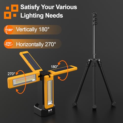 Rechargeable Solar Work Light with Folding Stand and Carrying Bag B567225