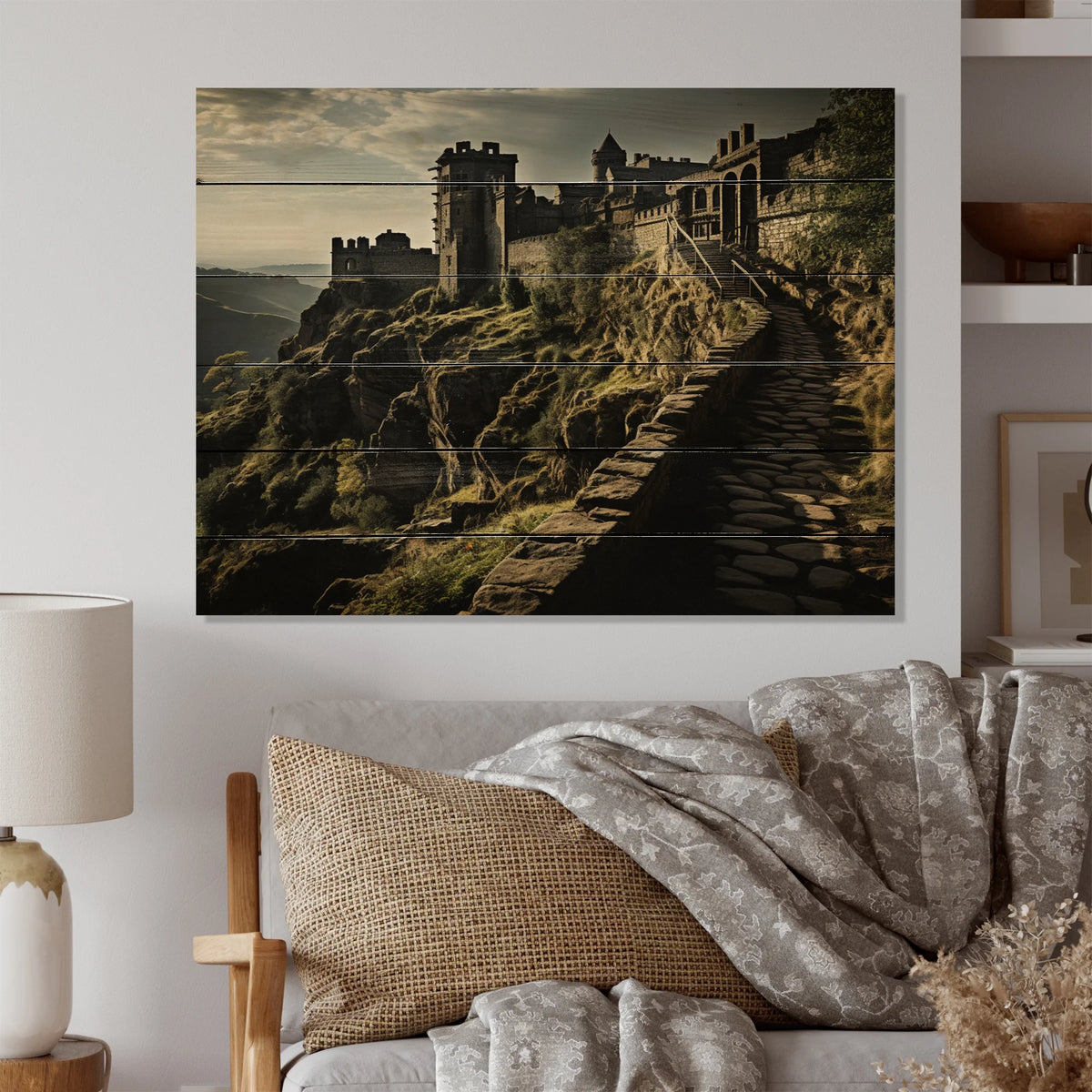 Natural Pine Wood Architecture Print S5513