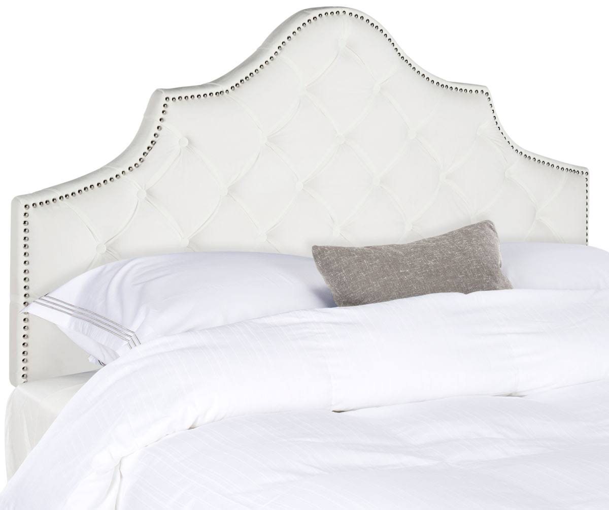 White King Tufted Velvet Headboard Q8584