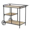 Natural Fir Wood Wall Shelf with Wheels X275