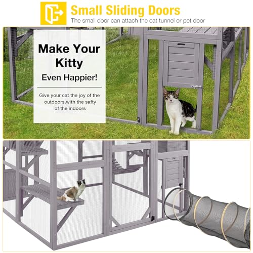 Outdoor Cat Enclosure with Bridges K7224