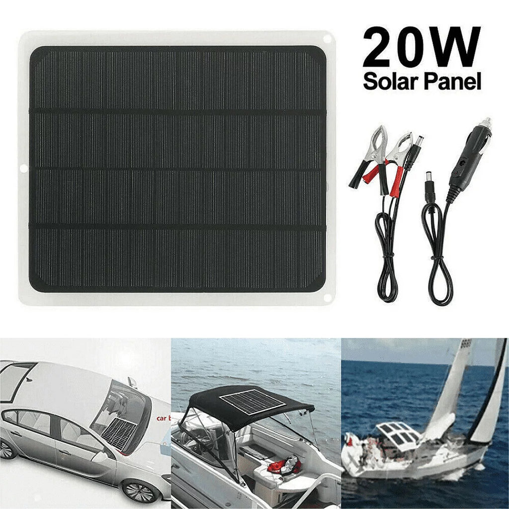 20W Solar Panel 12V Battery Charger W53767