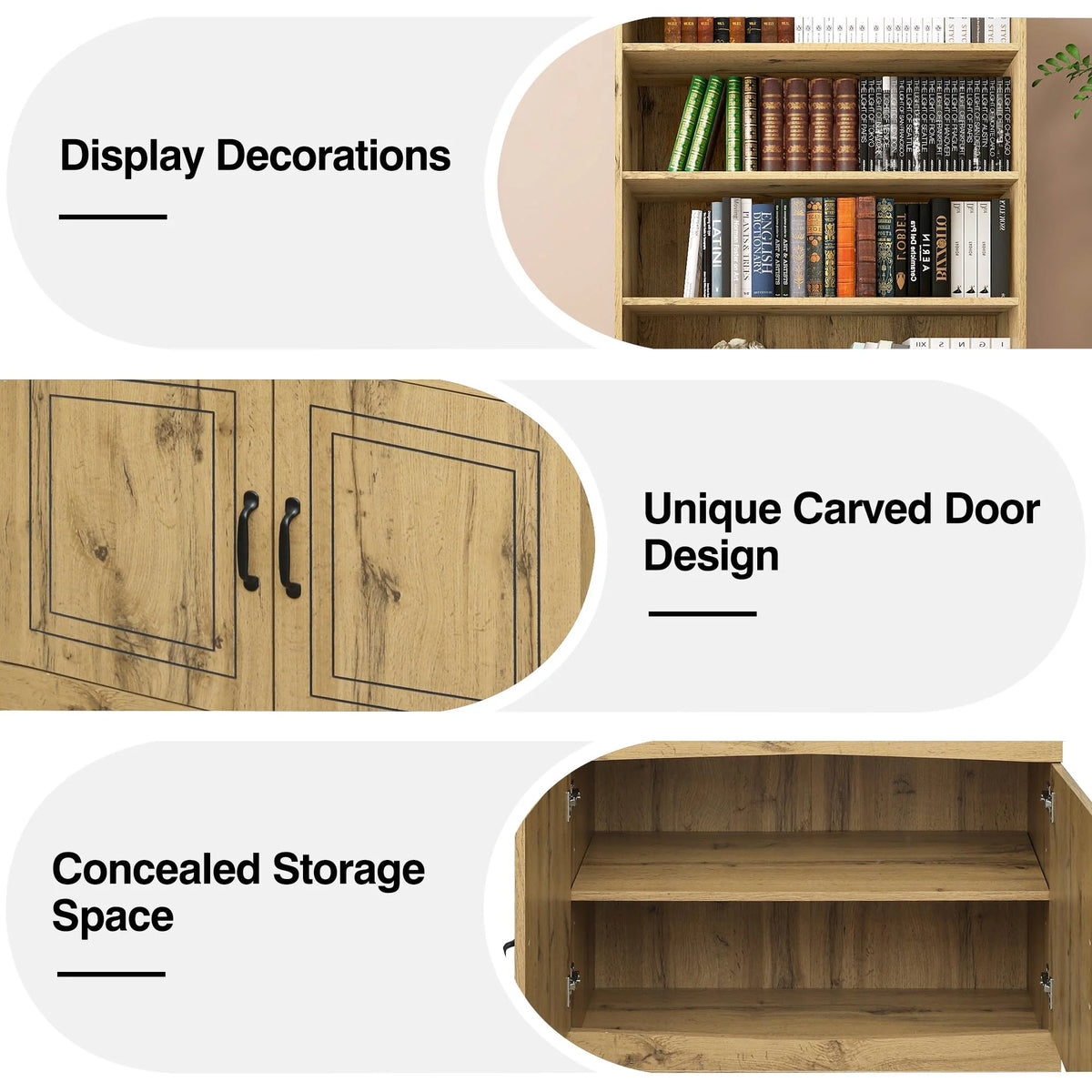 72" Walnut Kitchen Pantry Cabinet with Doors and Adjustable Shelves Z2116