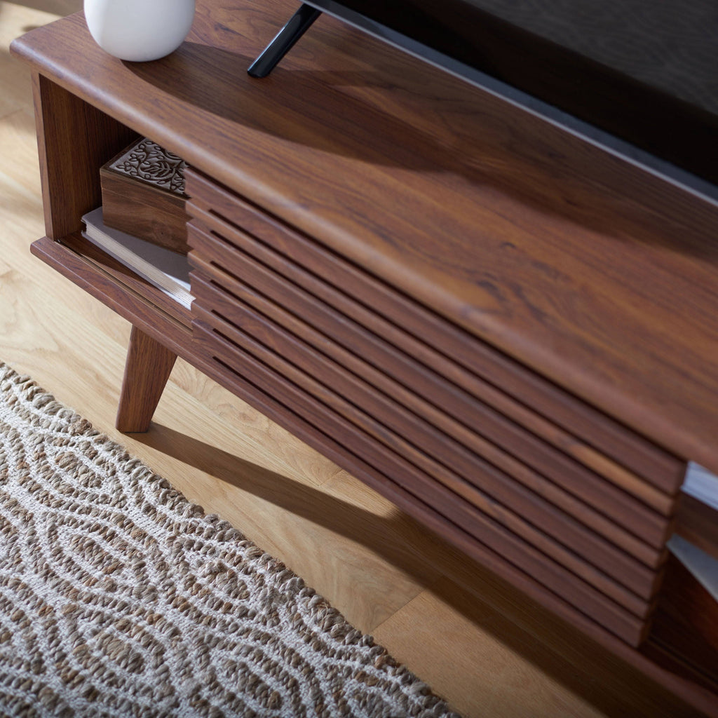 Walnut 2-Shelf Media Stand Q393789