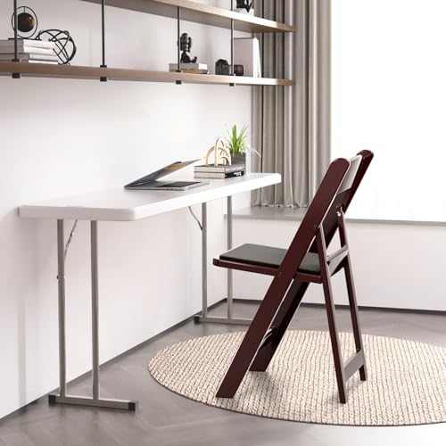 White 4 PC Resin Folding Chairs with Cushion W6508