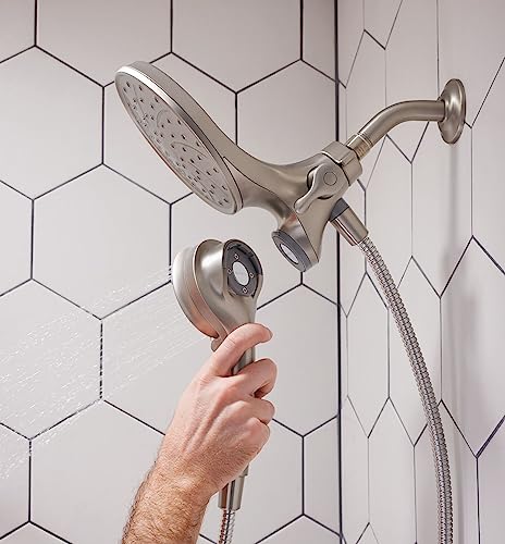 Spot Resist Brushed Nickel Six-Function Handheld Showerhead S2492