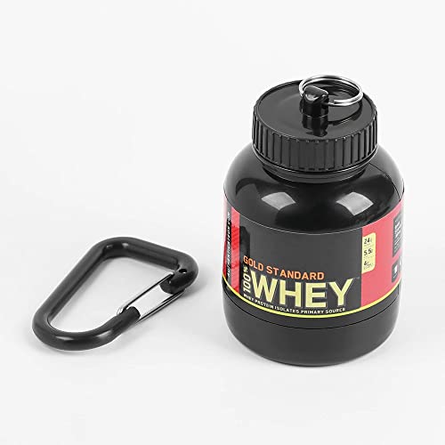 Protein Powder Container with Durable Key-Chain Portable to-Go Container (2) J515