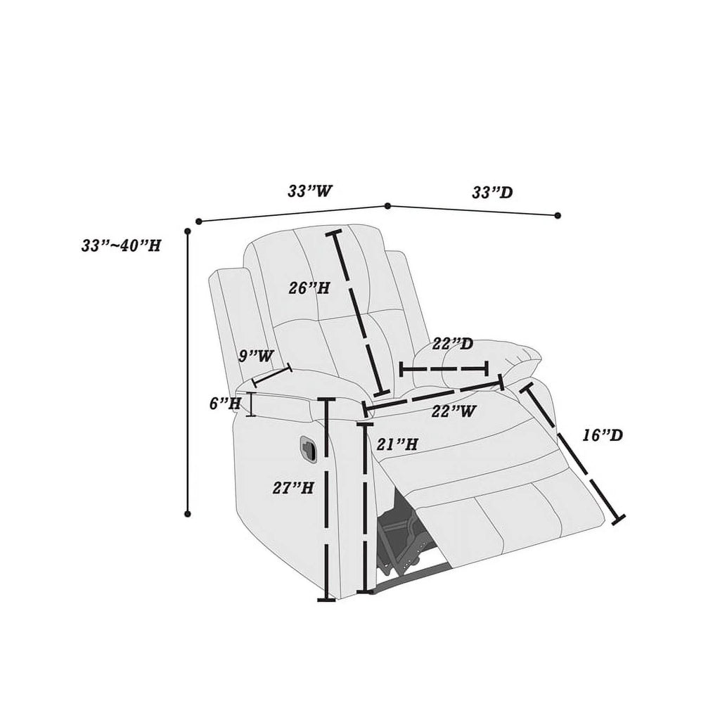 Microfiber Manual Recliner O289016