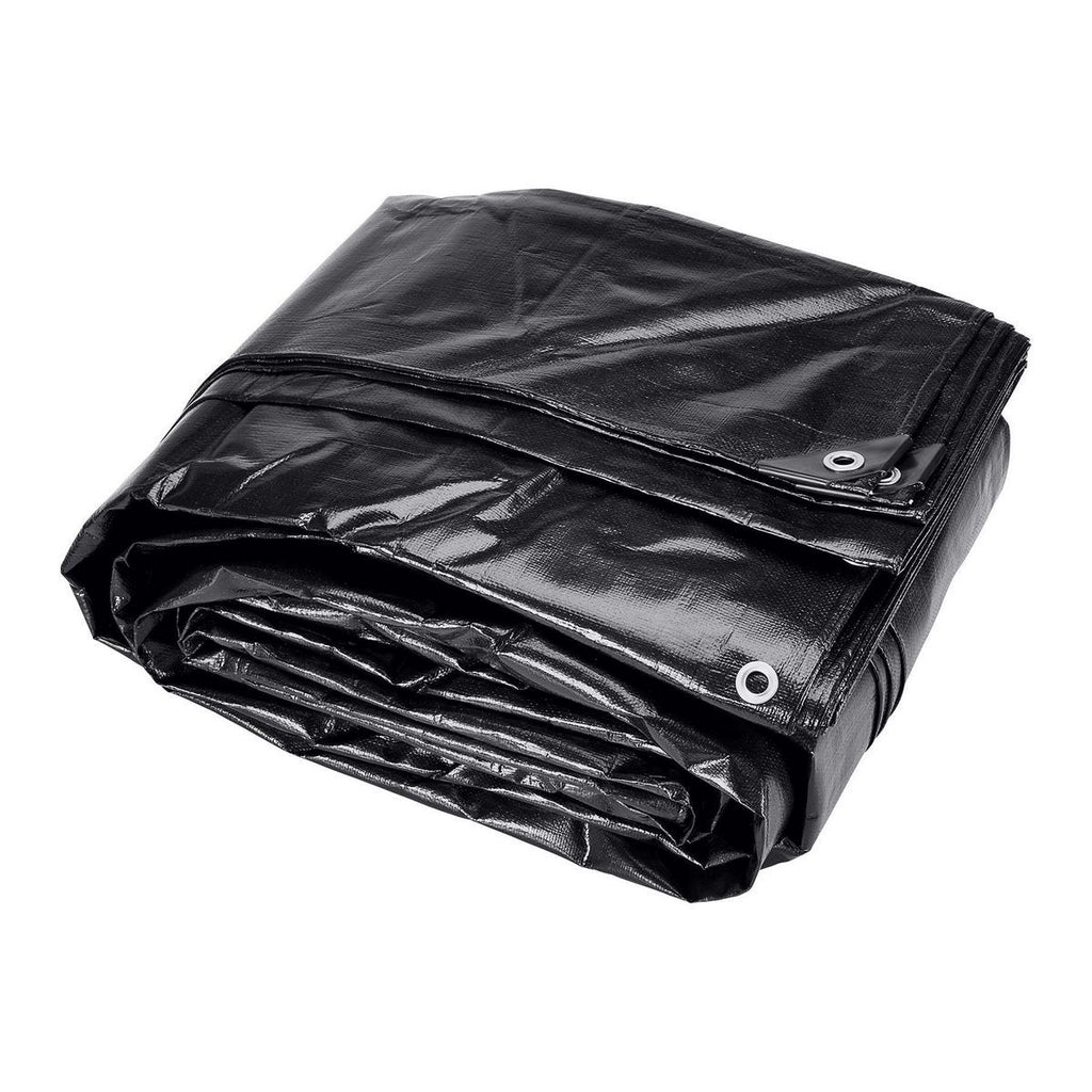 18 ft. x 24 ft. Silver and Black Weather-Resistant Tarp T27507