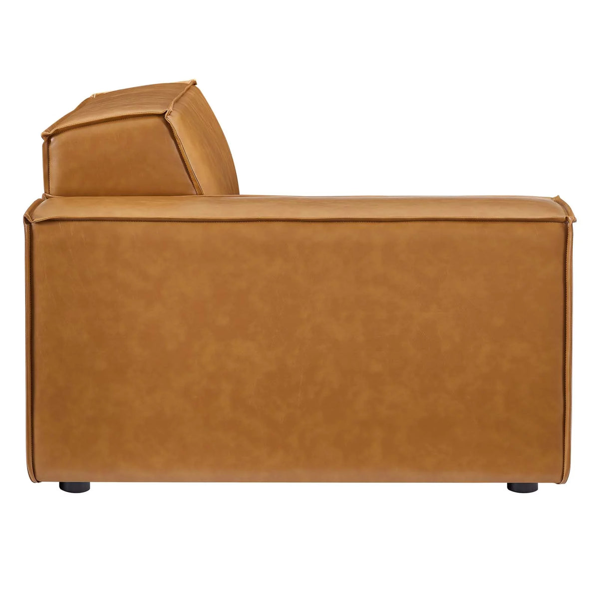 Tan 6-Piece Vegan Leather Sectional Sofa F16038